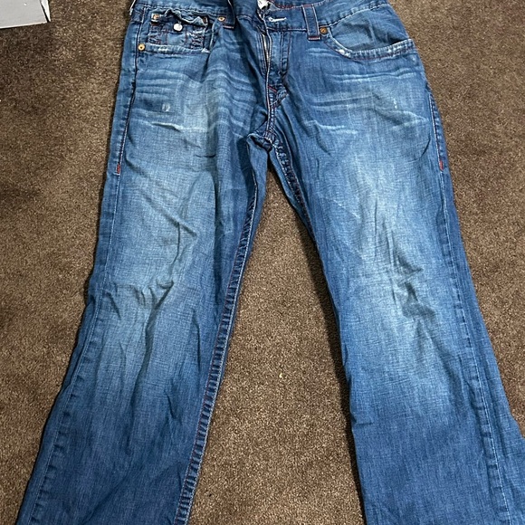 True Religion Men's Bootcut Blue Jeans - Picture 1 of 16